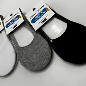 Zestaw trzech par krótkich skarpet 7heavensocks do balerin i trampek z antypoślizgowym silikonem